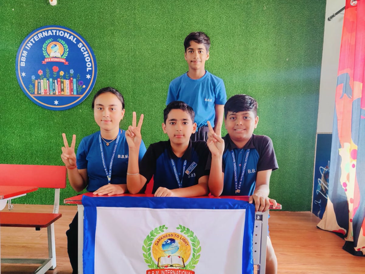 Ethics House students posing at school event.