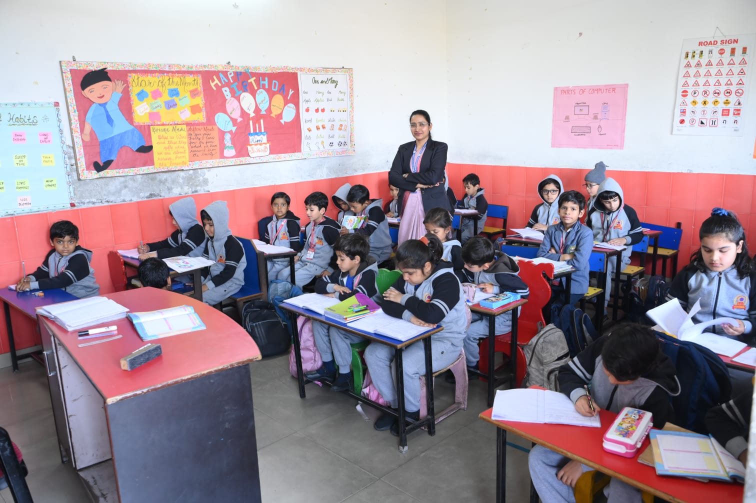 Classroom with students and teacher